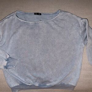 Women's Light Blue Crew Neck Sweater
